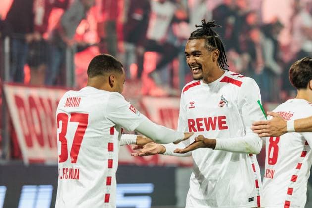 2 Soccer Bundesliga 1 FC Köln 1 FC Magdeburg 14 09 2024 Cheers for 1 0 by Damion Downs 1 FC Köln, 42 Linton Maina 1 FC Köln, 37 2 Soccer Bundesliga, 1 FC Köln 1 FC Magdeburg, Cologne, Rheinenergiestadion on 14 09 2024 DFL REGULATIONS PROHIBIT ANY USE OF PHOTOGRAPHS AS IMAGE SEQUENCES AND OR QUASI VIDEO Copyright: xBEAUTIFULxSPORTS Wunderlx