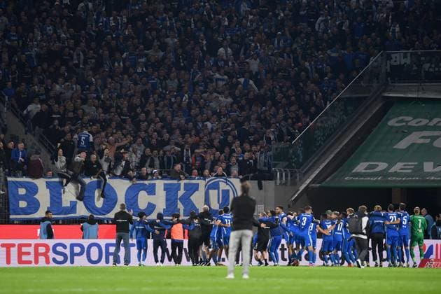 Players and fans Magdeburg celebrate, celebrates, cheering during the 2 Bundesliga match between 1 FC Köln and 1 FC Magdeburg at RheinEnergieStadion on September 14, 2024 in Cologne, Germany Photo by Ralf Treese DeFodi Images Players and fans Magdeburg celebrate, celebrates, celebrating during the 2 Bundesliga match between 1 FC Köln and 1 FC Magdeburg at RheinEnergieStadion on September 14, 2024 in Cologne, Germany Photo by Ralf Treese DeFodi Images DFB DFL REGULATIONS PROHIBIT ANY USE OF PHOTOGRAPHS AS IMAGE SEQUENCES AND OR QUASI VIDEO Defodi 521 KOEFCM20240914 032 Defodi-521 DFB DFL REGULATIONS PROHIBIT ANY USE OF PHOTOGRAPHS AS IMAGE SEQUENCES AND OR QUASI-VIDEO.
