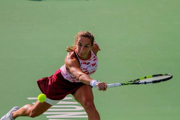 September 14, 2024, Monastir, Monastir Governorate, Tunisia: Monastir, Tunisia. 12 September 2024. Rebecca Sramkova of Slovakia plays against Lucia Bronzetti of Italy at the Jasmin Open Semi Final in Monastir, Tunisia. The women s professional tennis tournament is taking place at the Magic Hotel Skanes in Monastir between 9 and 15 September 2024 Monastir Tunisia - ZUMAd99_ 20240914_zap_d99_006 Copyright: xHasanxMradx