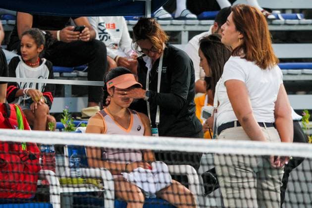 September 14, 2024, Monastir, Monastir Governorate, Tunisia: Monastir, Tunisia. 14 September 2024. Eva Lys of Germany plays against Sonay Kartal of United Kingdom at the Jasmin Open tennis tournament in Monastir, Tunisia. The women s professional tennis tournament is taking place at the Magic Hotel Skanes in Monastir between 9 and 15 September 2024 Monastir Tunisia - ZUMAd99_ 20240914_zap_d99_017 Copyright: xHasanxMradx
