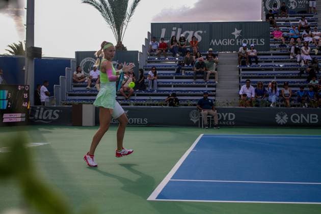 September 14, 2024, Monastir, Monastir Governorate, Tunisia: Monastir, Tunisia. 14 September 2024. Lucia Bronzetti of Italy plays against Rebecca Sramkova of Slovakia at the Jasmin Open Semi Final in Monastir, Tunisia. The women s professional tennis tournament is taking place at the Magic Hotel Skanes in Monastir between 9 and 15 September 2024 Monastir Tunisia - ZUMAd99_ 20240914_zap_d99_013 Copyright: xHasanxMradx