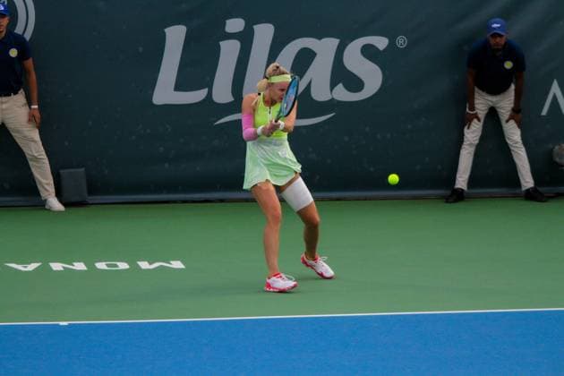 September 14, 2024, Monastir, Monastir Governorate, Tunisia: Monastir, Tunisia. 14 September 2024. Lucia Bronzetti of Italy plays against Rebecca Sramkova of Slovakia at the Jasmin Open Semi Final in Monastir, Tunisia. The women s professional tennis tournament is taking place at the Magic Hotel Skanes in Monastir between 9 and 15 September 2024 Monastir Tunisia - ZUMAd99_ 20240914_zap_d99_024 Copyright: xHasanxMradx