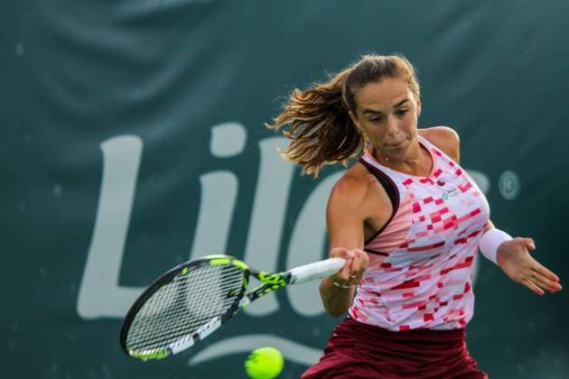 September 14, 2024, Monastir, Monastir Governorate, Tunisia: Monastir, Tunisia. 12 September 2024. Rebecca Sramkova of Slovakia plays against Lucia Bronzetti of Italy at the Jasmin Open Semi Final in Monastir, Tunisia. The women s professional tennis tournament is taking place at the Magic Hotel Skanes in Monastir between 9 and 15 September 2024 Monastir Tunisia - ZUMAd99_ 20240914_zap_d99_018 Copyright: xHasanxMradx