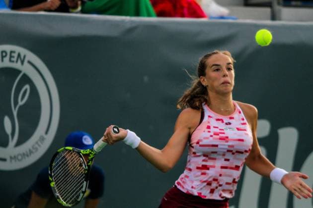 September 14, 2024, Monastir, Monastir Governorate, Tunisia: Monastir, Tunisia. 12 September 2024. Rebecca Sramkova of Slovakia plays against Lucia Bronzetti of Italy at the Jasmin Open Semi Final in Monastir, Tunisia. The women s professional tennis tournament is taking place at the Magic Hotel Skanes in Monastir between 9 and 15 September 2024 Monastir Tunisia - ZUMAd99_ 20240914_zap_d99_022 Copyright: xHasanxMradx