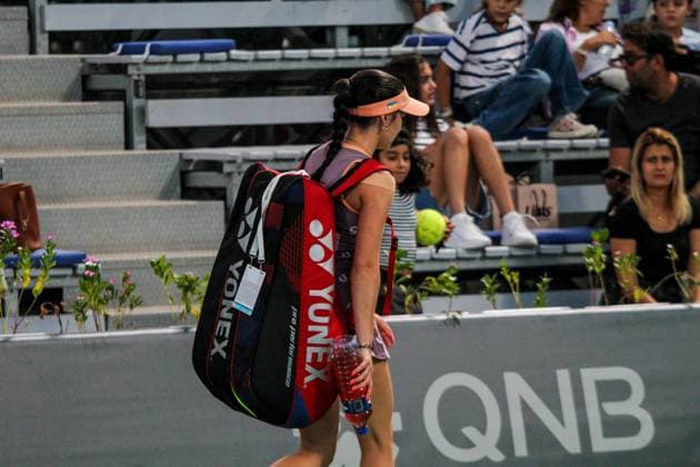 September 14, 2024, Monastir, Monastir Governorate, Tunisia: Monastir, Tunisia. 14 September 2024. Eva Lys of Germany plays against Sonay Kartal of United Kingdom at the Jasmin Open tennis tournament in Monastir, Tunisia. The women s professional tennis tournament is taking place at the Magic Hotel Skanes in Monastir between 9 and 15 September 2024 Monastir Tunisia - ZUMAd99_ 20240914_zap_d99_023 Copyright: xHasanxMradx