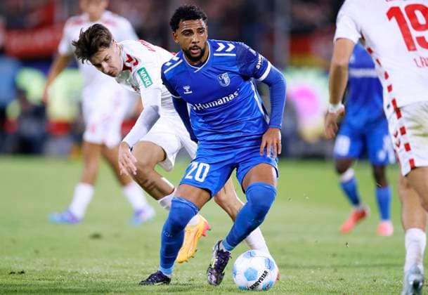 AMAECHI Xavier Team 1 FC Magdeburg DFL 2 Bundesliga Season 2024 2025 Match 1 FC Koeln 1 FC Magdeburg 1 2 on 14 09 2024 in Koeln Copyright: xLacixPerenyix