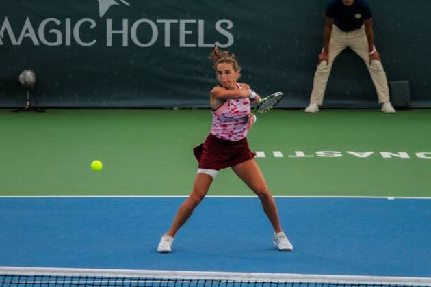 September 14, 2024, Monastir, Monastir Governorate, Tunisia: Monastir, Tunisia. 12 September 2024. Rebecca Sramkova of Slovakia plays against Lucia Bronzetti of Italy at the Jasmin Open Semi Final in Monastir, Tunisia. The women s professional tennis tournament is taking place at the Magic Hotel Skanes in Monastir between 9 and 15 September 2024 Monastir Tunisia - ZUMAd99_ 0762514358st Copyright: xHasanxMradx