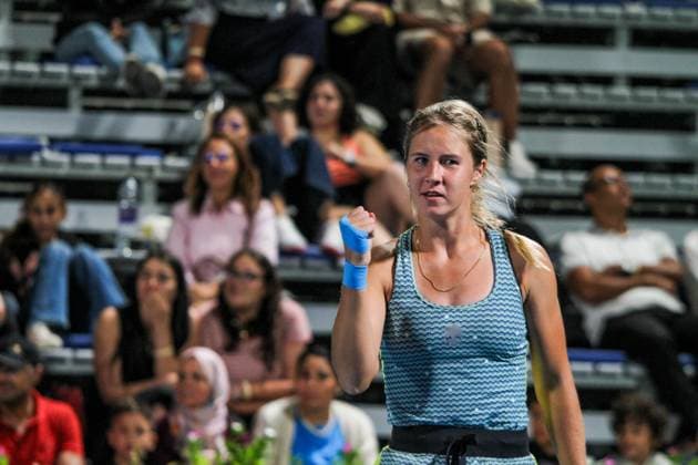 September 14, 2024, Monastir, Monastir Governorate, Tunisia: Monastir, Tunisia, 14 September 2024. Anastasia Zakharova of Russia and Alina Korneeva of Russia play against Mayar Sherif of Egypt and Anna Blinkova of Russia in the Women s Doubles Final match of the Jasmin Open. The women s professional tennis tournament has been taking place at the Magic Hotel Skanes in Monastir between 9 and 15 September 2024 in Monastir, Tunisia Monastir Tunisia - ZUMAd99_ 0762659971st Copyright: xHasanxMradx