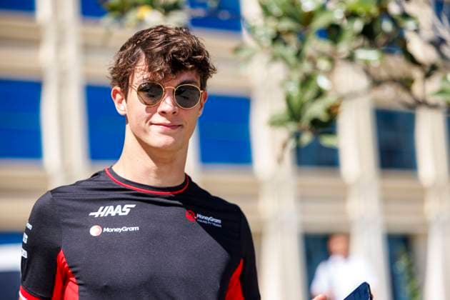 15th September 2024; Baku City Circuit, Baku, Azerbaijan; Formula 1 Azerbaijan Grand Prix 2024; Race Day; Number 50 MoneyGram Haas fill in driver Oliver Bearman arrives at the circuit for the race  ActionPlus12693022 StephenxBlackberry