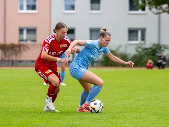 Soccer, Women, Regionalliga Nordost, Season 2024 2025 3 Matchday , 1 FC Union Berlin II FC Viktoria 89, v l Marike Laidler 1 FC Union II , Anna Sophie Berg FC Viktoria 1889 Berlin 15 09 2024, Copyright: xMatthiasxKochx