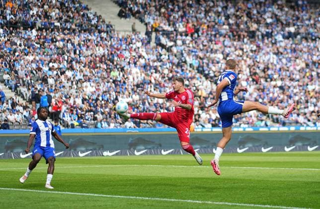 Dawid Kownacki scores the teams first goal, 0 1, 2 Bundesliga, Hertha BSC vs Fortuna Düsseldorf, Olympiastadion on September 15, 2024 in Berlin, Germany Photo by Ulrik Pedersen DeFodi Images Dawid Kownacki scores the teams first goal, 2 Bundesliga, Hertha BSC vs Fortuna Düsseldorf, Olympiastadion on September 15, 2024 in Berlin, Germany Photo by Ulrik Pedersen DeFodi Images DFB DFL REGULATIONS PROHIBIT ANY USE OF PHOTOGRAPHS AS IMAGE SEQUENCES AND OR QUASI VIDEO Defodi 659 0129091352 Defodi-659 DFB DFL REGULATIONS PROHIBIT ANY USE OF PHOTOGRAPHS AS IMAGE SEQUENCES AND OR QUASI-VIDEO.