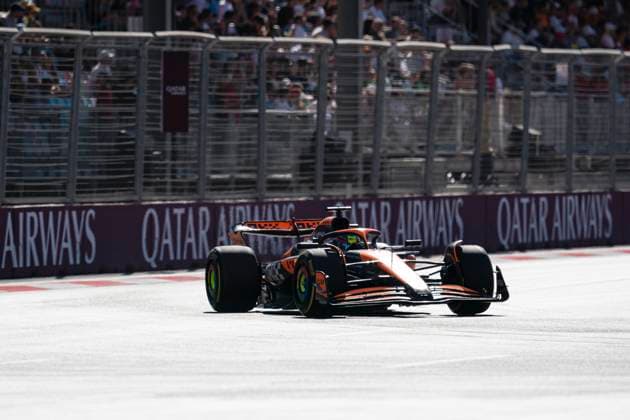 September 15, 2024, Baku, Azerbaijan: Australian driver OSCAR PIASTRI (McLaren F1 Team) drives during the 2024 FIA Formula 1 Azerbaijan Grand Prix at Baku City Circuit in Baku, Azerbaijan. Baku Azerbaijan - ZUMAg147 20240915_fap_g147_018 Copyright: xJamesxGasperottix