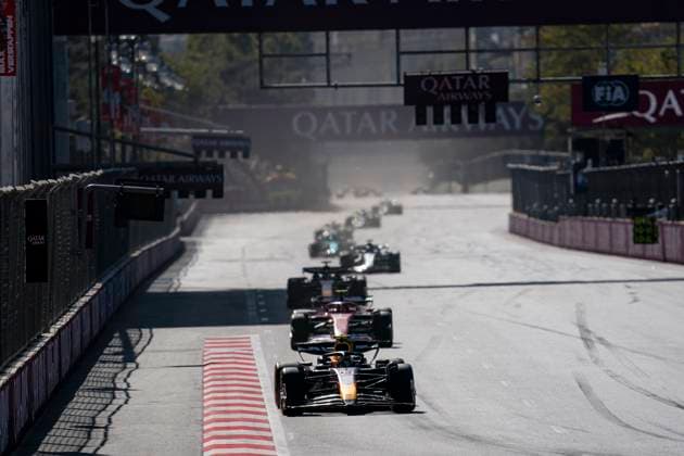 September 15, 2024, Baku, Azerbaijan: Mexican driver SERGIO PEREZ (Red Bull Racing) drives during the 2024 FIA Formula 1 Azerbaijan Grand Prix at Baku City Circuit in Baku, Azerbaijan. Baku Azerbaijan - ZUMAg147 20240915_fap_g147_002 Copyright: xJamesxGasperottix