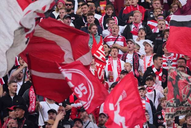 Fans from Fortuna Düsseldorf, 2 Bundesliga, Hertha BSC vs Fortuna Düsseldorf, Olympiastadion on September 17, 2024 in Berlin, Germany Photo by Ulrik Pedersen DeFodi Images Fortuna Düsseldorf fans, 2 Bundesliga, Hertha BSC vs Fortuna Düsseldorf, Olympiastadion on September 17, 2024 in Berlin, Germany Photo by Ulrik Pedersen DeFodi Images DFB DFL REGULATIONS PROHIBIT ANY USE OF PHOTOGRAPHS AS IMAGE SEQUENCES AND OR QUASI VIDEO Defodi 659 0848091369 Defodi-659 DFB DFL REGULATIONS PROHIBIT ANY USE OF PHOTOGRAPHS AS IMAGE SEQUENCES AND OR QUASI-VIDEO.