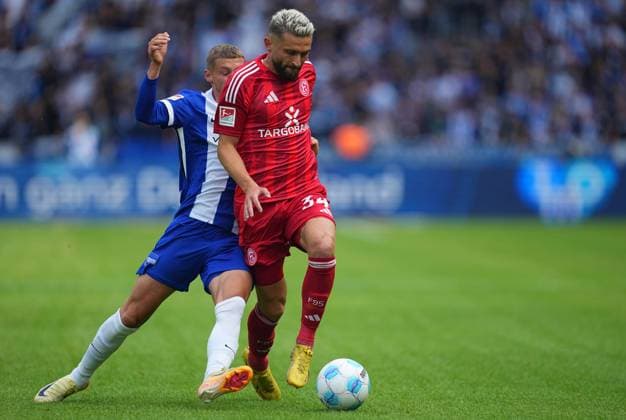 Nicolas Gavory controls the ball, 2 Bundesliga, Hertha BSC vs Fortuna Düsseldorf, Olympiastadion on September 17, 2024 in Berlin, Germany Photo by Ulrik Pedersen DeFodi Images Nicolas Gavory controls the ball, 2 Bundesliga, Hertha BSC vs Fortuna Düsseldorf, Olympiastadion on September 17, 2024 in Berlin, Germany Photo by Ulrik Pedersen DeFodi Images DFB DFL REGULATIONS PROHIBIT ANY USE OF PHOTOGRAPHS AS IMAGE SEQUENCES AND OR QUASI VIDEO Defodi 659 0205091380 Defodi-659 DFB DFL REGULATIONS PROHIBIT ANY USE OF PHOTOGRAPHS AS IMAGE SEQUENCES AND OR QUASI-VIDEO.