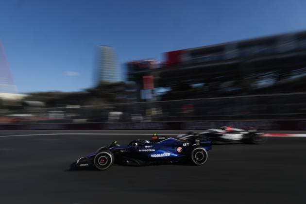 43 COLAPINTO Franco (arg), Williams Racing FW46, action during the Formula 1 Azerbaijan Grand Prix 2024, 17th round of the 2024 Formula One World Championship, WM, Weltmeisterschaft from September 13 to 15, 2024 on the Baku City Circuit, in Baku, Azerbaijan - F1 - AZERBAIJAN GRAND PRIX 2024 DPPI Panoramic  240915_R17_AZERBAIJAN_DP_0I7A0629