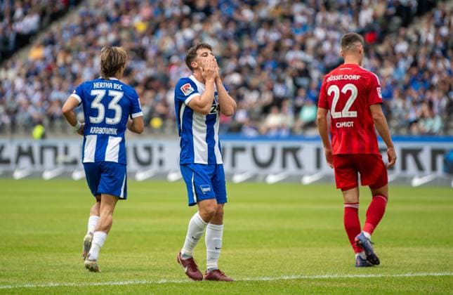 Soccer, Men, Season 2024 2025, 2 Bundesliga 5 Matchday , Hertha BSC Fortuna Düsseldorf, Diego Demme Hertha BSC , 15 09 2024, Copyright: xSebastianxRäppold MatthiasxKochx