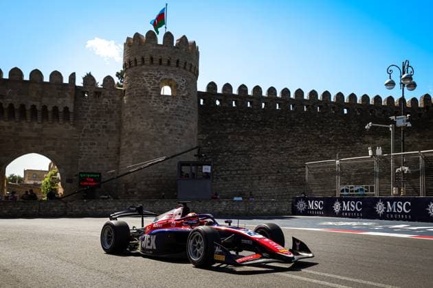 22 VERSCHOOR Richard (nld), Trident, Dallara F2 2024, action during the 12th round of the 2024 FIA Formula 2 Championship from September 13 to 15, 2024 on the Baku City Circuit, in Baku, Azerbaijan - AUTO - FORMULA 2 2024 - BAKU DPPI Panoramic  BAK_F2_R12_NB-8687