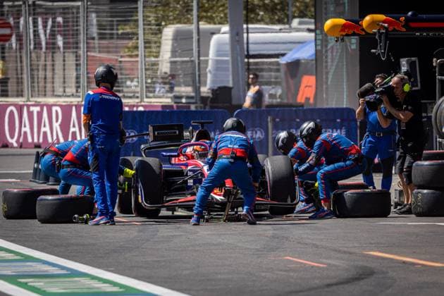 22 VERSCHOOR Richard (nld), Trident, Dallara F2 2024, action during the 12th round of the 2024 FIA Formula 2 Championship from September 13 to 15, 2024 on the Baku City Circuit, in Baku, Azerbaijan - AUTO - FORMULA 2 2024 - BAKU DPPI Panoramic  BAK_F2_R12_NB-9415