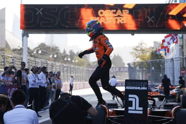 F1 Grand Prix Of Azerbaijan 2024 Oscar Piastri of McLaren after the Formula 1 Grand Prix of Azerbaijan at Baku City Circuit in Baku, Azerbaijan on September 15, 2024. Baku Azerbaijan  Copyright: xJakubxPorzyckix originalFilename:porzycki-f1grandp240915_npq4G.jpg