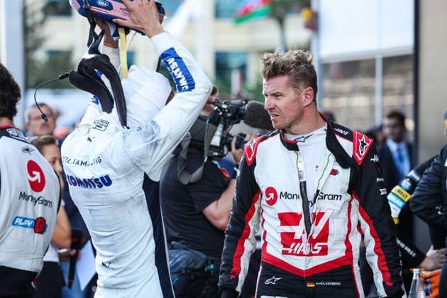 HULKENBERG Nico (ger), Haas F1 Team VF-24 Ferrari, portrait during the Formula 1 Azerbaijan Grand Prix 2024, 17th round of the 2024 Formula One World Championship, WM, Weltmeisterschaft from September 13 to 15, 2024 on the Baku City Circuit, in Baku, Azerbaijan - F1 - AZERBAIJAN GRAND PRIX 2024 DPPI Panoramic  240915_R17_AZERBAIJAN_DP_FGDN1109
