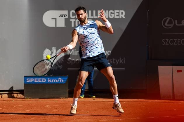 SZCZECIN, 15.09.2024 FINAL TURNIEJU TENISA ZIEMNEGO ATP, Tennis Herren CHALLENGER INVEST IN SZCZECIN OPEN 2024 NZ ANDREA PELLEGRINO FOT. KRZYSZTOF CICHOMSKI NEWSPIX.PL --- Newspix.pl POLAND OUT!  240915KCI012