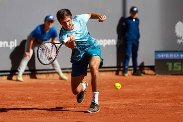 SZCZECIN, 15.09.2024 FINAL TURNIEJU TENISA ZIEMNEGO ATP, Tennis Herren CHALLENGER INVEST IN SZCZECIN OPEN 2024 NZ VIT KOPRIVA FOT. KRZYSZTOF CICHOMSKI NEWSPIX.PL --- Newspix.pl POLAND OUT!  240915KCI017