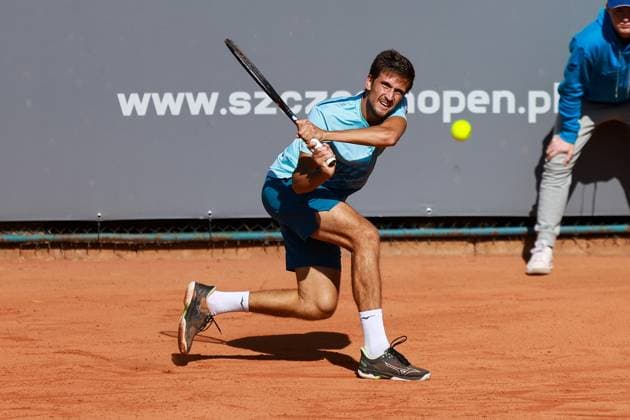 SZCZECIN, 15.09.2024 FINAL TURNIEJU TENISA ZIEMNEGO ATP, Tennis Herren CHALLENGER INVEST IN SZCZECIN OPEN 2024 NZ VIT KOPRIVA FOT. KRZYSZTOF CICHOMSKI NEWSPIX.PL --- Newspix.pl POLAND OUT!  240915KCI030