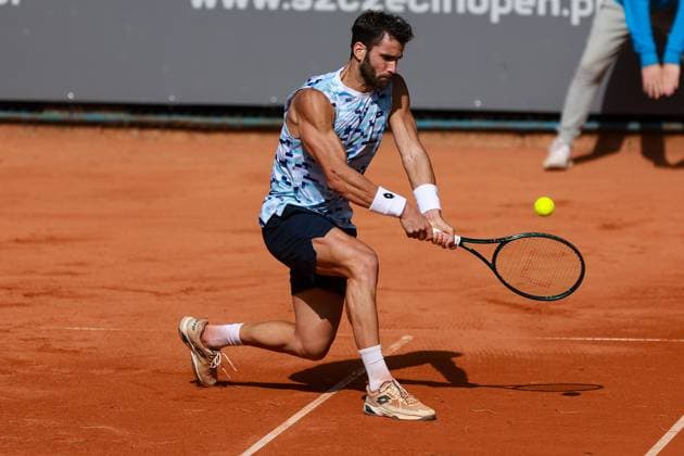SZCZECIN, 15.09.2024 FINAL TURNIEJU TENISA ZIEMNEGO ATP, Tennis Herren CHALLENGER INVEST IN SZCZECIN OPEN 2024 NZ ANDREA PELLEGRINO FOT. KRZYSZTOF CICHOMSKI NEWSPIX.PL --- Newspix.pl POLAND OUT!  240915KCI038