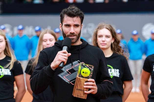 SZCZECIN, 15.09.2024 FINAL TURNIEJU TENISA ZIEMNEGO ATP, Tennis Herren CHALLENGER INVEST IN SZCZECIN OPEN 2024 NZ ANDREA PELLEGRINO FOT. KRZYSZTOF CICHOMSKI NEWSPIX.PL --- Newspix.pl POLAND OUT!  240915KCI064