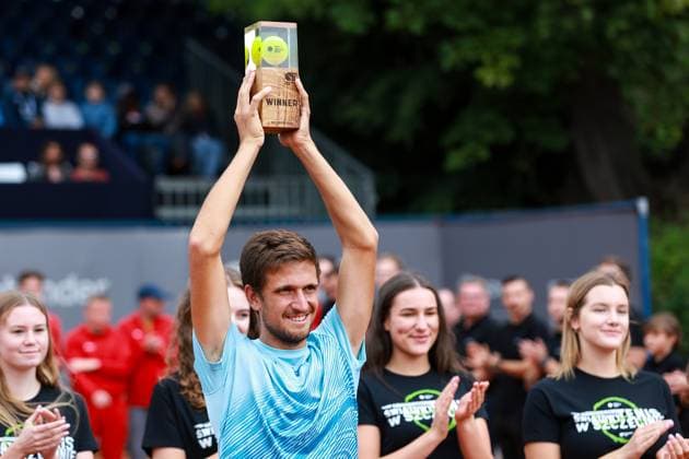 SZCZECIN, 15.09.2024 FINAL TURNIEJU TENISA ZIEMNEGO ATP, Tennis Herren CHALLENGER INVEST IN SZCZECIN OPEN 2024 NZ FOT. KRZYSZTOF CICHOMSKI NEWSPIX.PL --- Newspix.pl POLAND OUT!  240915KCI070