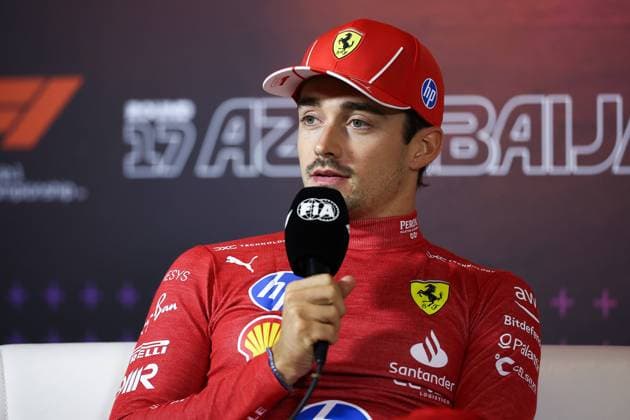 LECLERC Charles (mco), Scuderia Ferrari SF-24, portrait during the Formula 1 Azerbaijan Grand Prix 2024, 17th round of the 2024 Formula One World Championship, WM, Weltmeisterschaft from September 13 to 15, 2024 on the Baku City Circuit, in Baku, Azerbaijan - F1 - AZERBAIJAN GRAND PRIX 2024 DPPI Panoramic  240915_R17_AZERBAIJAN_DP_EA029799