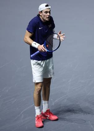 Tennis, Davis Cup, Großbritannien - Kanada Jack Draper of GB frustrated Davis Cup Group Stage Finals 2024, Day Six, AO Arena, Manchester, UK - 15 Sep 2024  Copyright: xEllaxLing Shutterstockx 14713349cg