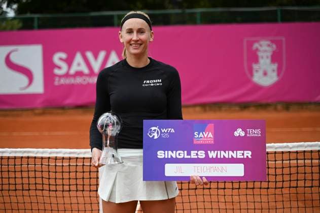 Jil Teichmann 15.09.2024 WTA, Tennis Damen Zavarovalnica Sava Ljubljana Tennis Tournament, final, Nuria Parrizas Diaz : Jil Teichmann, Tivoli Park, Ljubljana Ljubljana Slovenia  Copyright: xNikxErikxNeubauerx DSC_3089