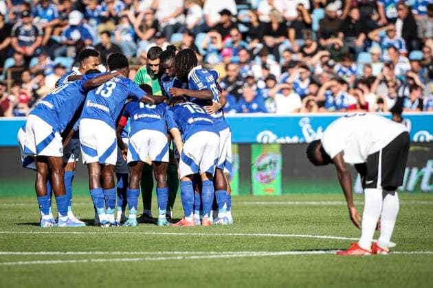 Fußball, Racing Straßburg - SCO Angers Racing Strasbourg team FOOTBALL : Ligue 1 Racing Strasbourg vs Angers Stade de la Meinau - 15 09 2024 ElyxandroCegarra Panoramic 
