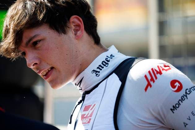 15th September 2024; Baku City Circuit, Baku, Azerbaijan; Formula 1 Azerbaijan Grand Prix 2024; Race Day; Number 50 MoneyGram Haas fill in driver Oliver Bearman on the grid before the race at the Azerbaijan Formula 1  ActionPlus12693326 StephenxBlackberry