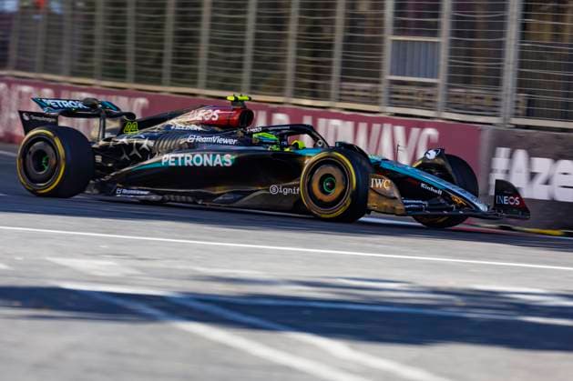 15th September 2024; Baku City Circuit, Baku, Azerbaijan; Formula 1 Azerbaijan Grand Prix 2024; Race Day; Number 44 Mercedes AMG Petronas driver Lewis Hamilton during the race at the Azerbaijan Formula 1  ActionPlus12693351 StephenxBlackberry