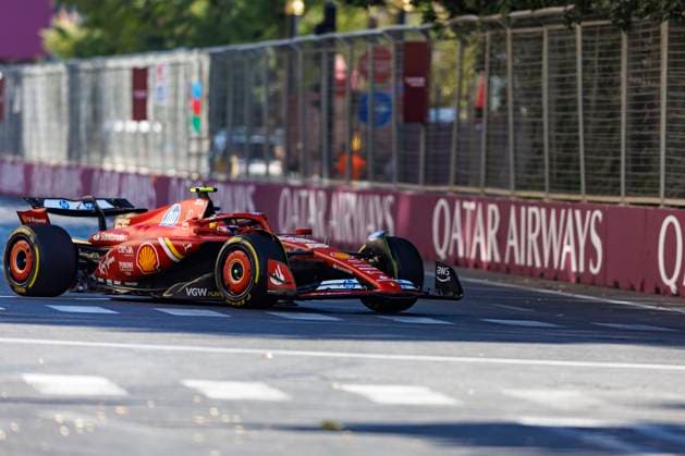 15th September 2024; Baku City Circuit, Baku, Azerbaijan; Formula 1 Azerbaijan Grand Prix 2024; Race Day; Number 55 Scuderia Ferrari driver Carlos Sainz Jr during the race at the Azerbaijan Formula 1  ActionPlus12693354 StephenxBlackberry