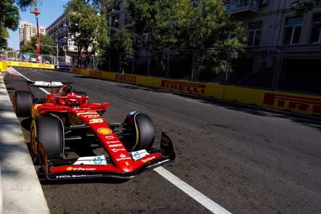 15th September 2024; Baku City Circuit, Baku, Azerbaijan; Formula 1 Azerbaijan Grand Prix 2024; Race Day; Number 16 Scuderia Ferrari driver Charles Leclerc during the race at the Azerbaijan Formula 1  ActionPlus12693363 StephenxBlackberry
