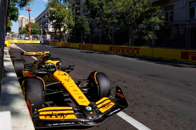 15th September 2024; Baku City Circuit, Baku, Azerbaijan; Formula 1 Azerbaijan Grand Prix 2024; Race Day; Number 4 McLaren driver Lando Norris during the race at the Azerbaijan Formula 1  ActionPlus12693368 StephenxBlackberry