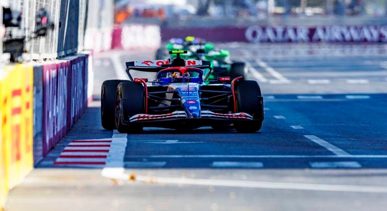 15th September 2024; Baku City Circuit, Baku, Azerbaijan; Formula 1 Azerbaijan Grand Prix 2024; Race Day; Number 22 Visa Cash App RB driver Yuki Tsunoda during the race at the Azerbaijan Formula 1  ActionPlus12693523 StephenxBlackberry