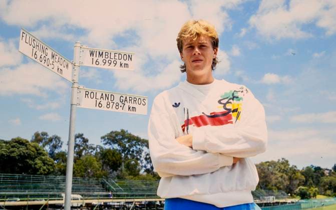 Archivbilder der Woche SPORT KW38 870115 Tennis, Australian Open: Stefan Edberg of Sweden. *** 870115 Tennis, Australian Open Stefan Edberg of Sweden  Copyright: BILDBYRAN BB870115BB022