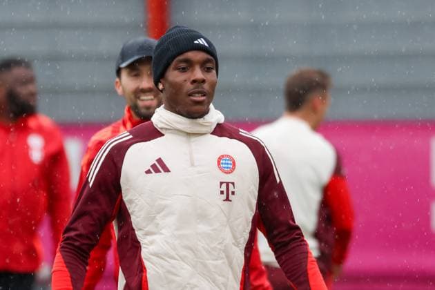Mathys Tel FC Bayern Muenchen, 39 at training in the rain, Final training, FC Bayern Muenchen, Football, UEFA Champions League, Matchday 1, Season 24 25, 16 09 2024, Final training, FC Bayern Muenchen, Football, UEFA Champions League, Matchday 1, Season 24 25, 16 09 2024 Muenchen Copyright: xEibner-Pressefoto JennixMaulx EP_JML