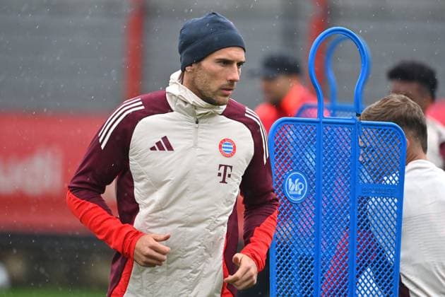 Leon GORETZKA Bayern Muenchen , action,single picture,cropped single motif,half figure,half figure final training, training on 16 09 2024 Football Champions League , FC Bayern Muenchen GNK Dinamo Zagreb