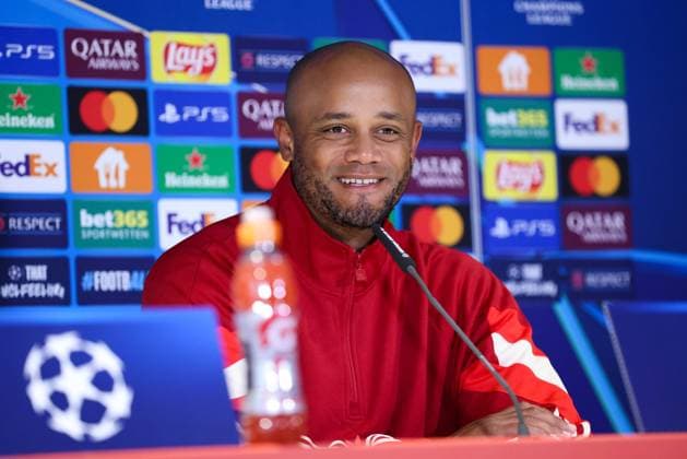 Soccer Champions League International Press Conference FC Bayern Munich on 16 09 2024 at Säbener Straße in Munich Vincent Kompany Coach Head Coach Munich xMSx