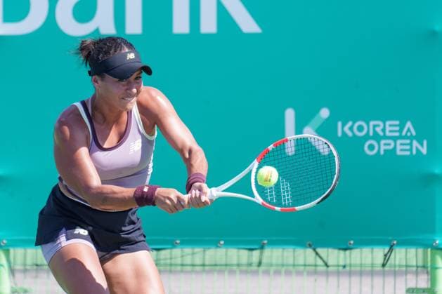 2024 WTA, Tennis Damen tennis Hana Bank Korea Open SEOUL, SOUTH KOREA, SEP 16: Heather Watson (GREAT BRITAIN) during WTA Tour tennis Hana Bank Korea Open Singles Round of 32 at the Seoul Olympic Park Tennis Center in Seoul, South Korea, on September 16, 2024. Seoul the Seoul Olympic Park Tennis Ce South Korea 8110_280216 Copyright: xStevexChoxKyewoong PentaxPressx