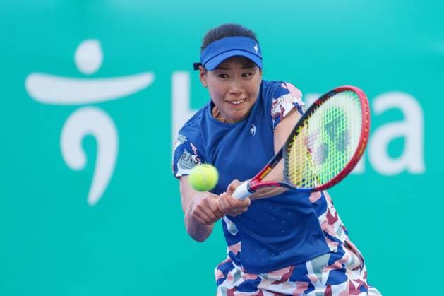 2024 WTA, Tennis Damen tennis Hana Bank Korea Open SEOUL, SOUTH KOREA, SEP 16: Nao Hibino (JAPAN) during WTA Tour tennis Hana Bank Korea Open Doubles Round of 16 at the Seoul Olympic Park Tennis Center in Seoul, South Korea, on September 16, 2024. Seoul the Seoul Olympic Park Tennis Ce South Korea 8110_280265 Copyright: xStevexChoxKyewoong PentaxPressx