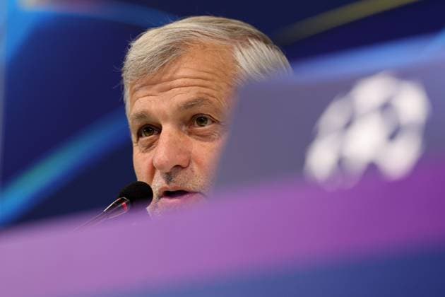 Ligue des Champions PHOTOPQR VOIX DU NORD FLORENT MOREAU ; 16 09 2024 ; Lisbonne, le 16 09 2024. Estadio Jose-Avalade. Bruno GENESIO lors de la conference de presse a la veille du match de Ligue des Champions entre le LOSC et le Sporting Clube de Portugal. PHOTO FLORENT MOREAU LA VOIX DU NORD press conference, PK, Pressekonferenz on the eve of their UEFA Champions League football match against Sporting CP at the Jose Alvalade stadium in Lisbon on September 16, 2024. PORTUGAL France  Copyright: xPHOTOPQR VOIXxDUxNORD MAXPPPxFLORENTxMOREAUx 20240916VDN4022 20240916VDN4022