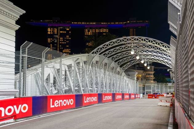 September 16, 2024, Singapore: Anderson Bridge with Marina Bay Sands in the background during preparations for the 2024 Formula One Singapore Grand Prix. Singapore - ZUMA 20240916_mda_l191_647 Copyright: xAntoinexLapeyrex