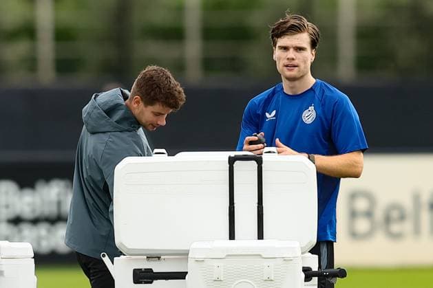Club s Bjorn Meijer pictured during a training session of Belgian soccer team Club Brugge KV, Tuesday 17 September 2024 in Knokke-Heist. The team is preparing for tomorrow s game against German Borussia Dortmund, on the opening day of the UEFA Champions League league phase. BRUNOxFAHY  x100809797x
